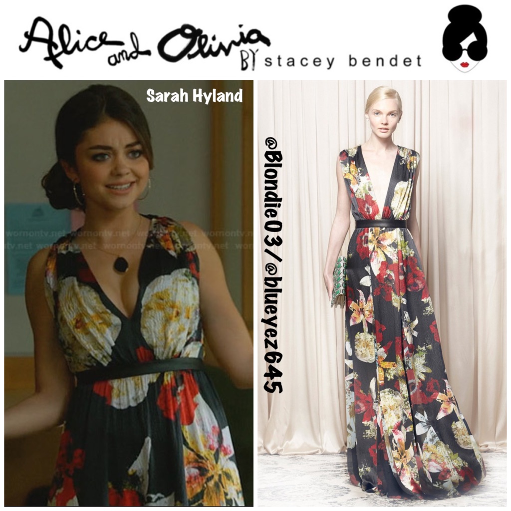 Alice + Olivia “Triss” Leather Trim Maxi Dress 4
